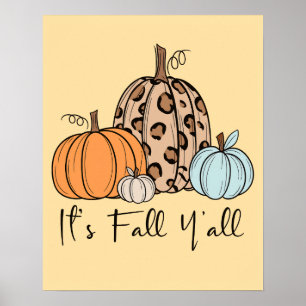 Affiche Citrouille tendance d'automne   Citation “C'est l'