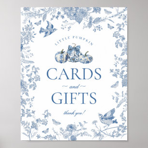 Affiche Citrouille Toile Bleue Cartes et Cadeaux de l'auto