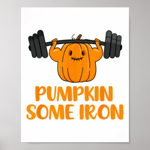 Affiche Citrouille Un Peu De Fun Halloween Gym Entraînemen