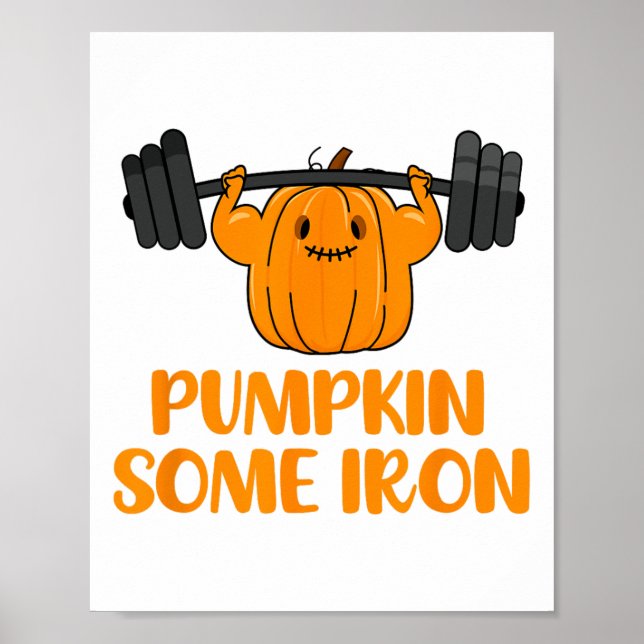 Affiche Citrouille Un Peu De Fun Halloween Gym Entraînemen (Devant)