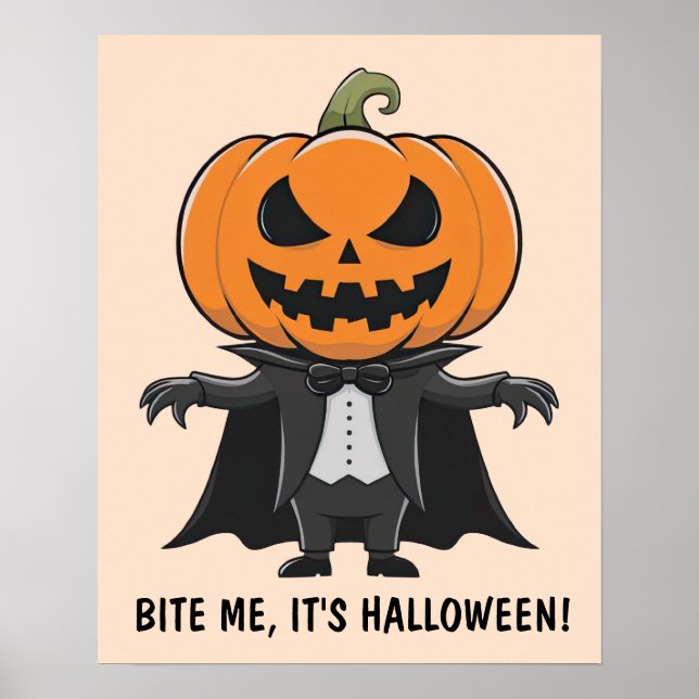 Affiche Citrouille Vampire (Devant)