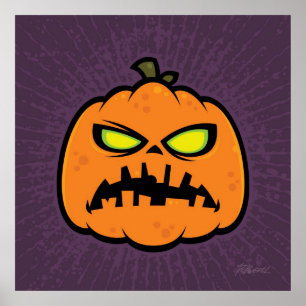Affiche Citrouille Zombie