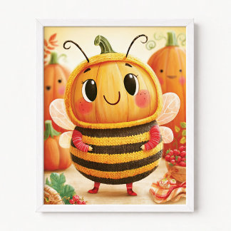 Affiche Citrouilles déguisées en bourdon
