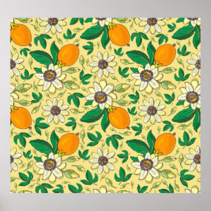 Affiche Citrouilles et Feuilles : Récolte d'automne