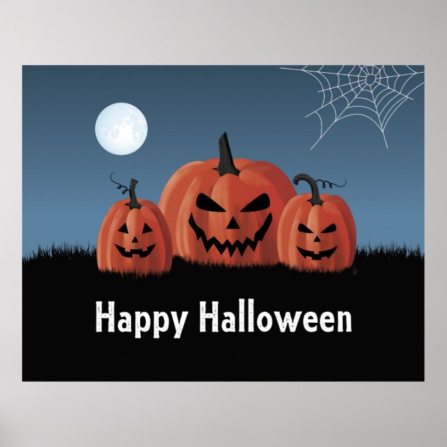 Affiche Citrouilles Halloween (Devant)
