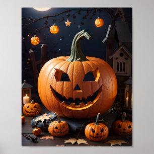 Affiche Citrouilles Halloween