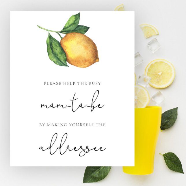 Affiche Citrus aide la future maman occupée à adresser une (Créateur téléchargé)