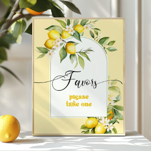Affiche Citrus citron thème Favoriser s'il vous plaît pren