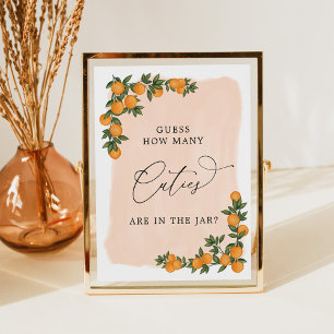 Affiche Citrus Combien de villes dans Jar Baby Game Sign