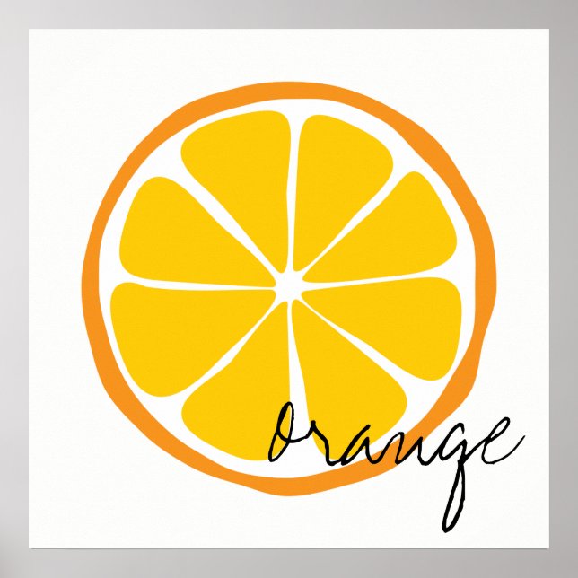 Affiche Citrus d'été Orange Wall Art (Devant)