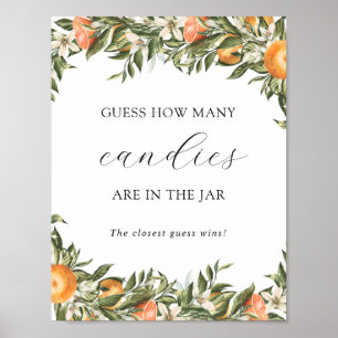 Affiche Citrus Devinez combien sont dans le Jeu de douche