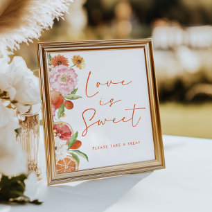 Affiche Citrus Floral Downloadable Love is Sweet