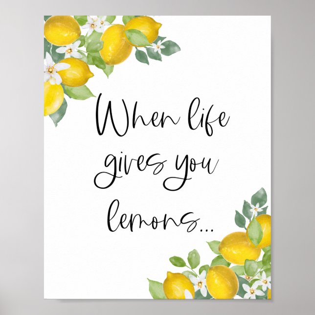 Affiche Citrus Lemon Party quand la vie vous donne citrons (Devant)