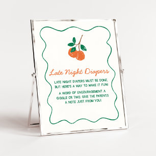 Affiche Citrus Little Cutie Baby shower Late Night Diapés