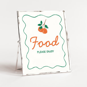 Affiche Citrus Little Cutie Baby shower moderne Alimentati