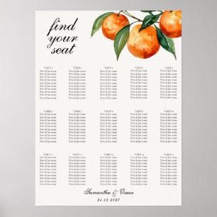 Affiche Citrus Mariage Méditerranéen Orange