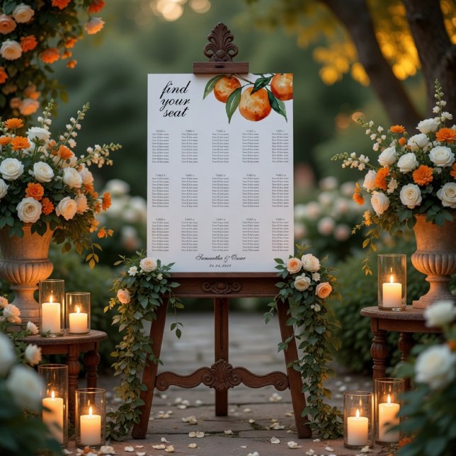 Affiche Citrus Mariage Méditerranéen Orange (Créateur téléchargé)
