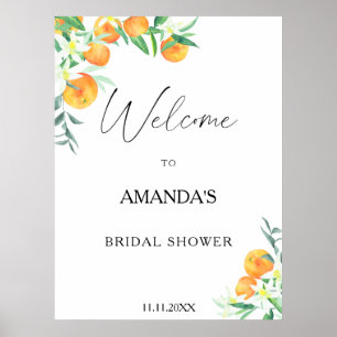 Affiche Citrus - panneau de bienvenue pour la baby shower