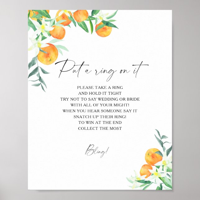 Affiche Citrus - printemps mettre un anneau sur le jeu (Devant)