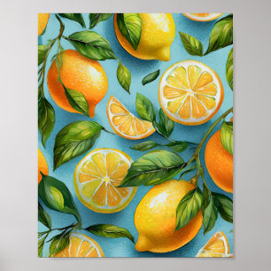 Affiche Citrus Sourires Citron Art Imprimer