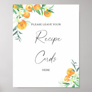 Affiche Citrus - Votre carte de recette ici