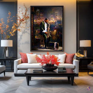 Affiche City Blues - Réflexions jazz dans Contemporary