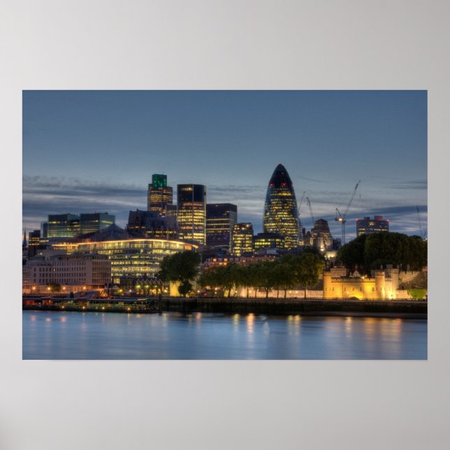 Affiche City de Londres la nuit (Devant)