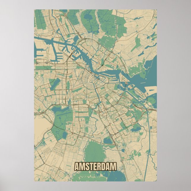 Affiche City map of Amsterdam (Devant)