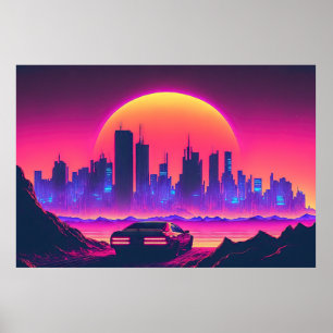 Affiche Cityscape Cruiser : Chasing the Sunset