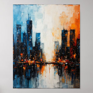 Affiche Cityscape dans les deux tons