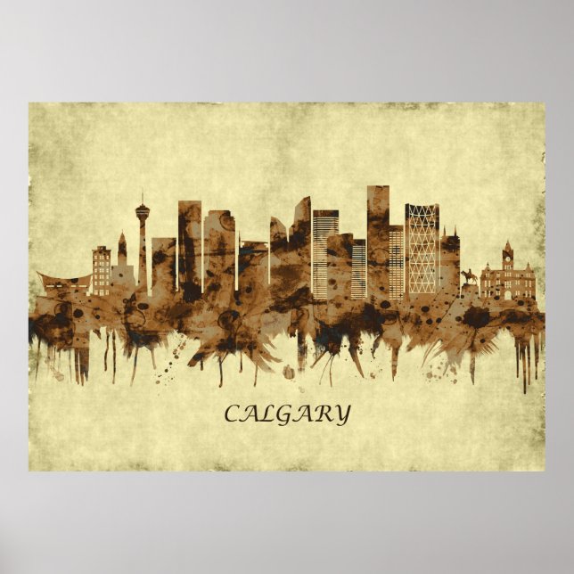 Affiche Cityscape de Calgary Canada (Devant)