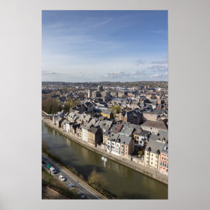 Affiche Cityscape de printemps Namur, Belgique