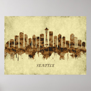 Affiche Cityscape de Seattle