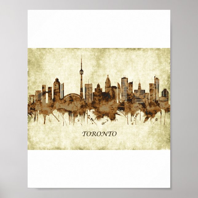 Affiche Cityscape de Toronto Canada (Devant)