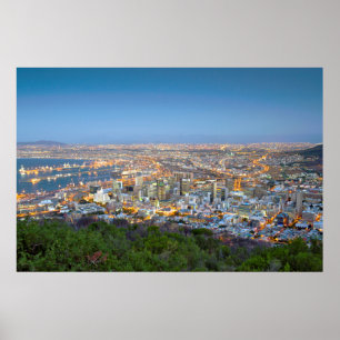 Affiche Cityscape From Summit Of signal Hill At Dusk