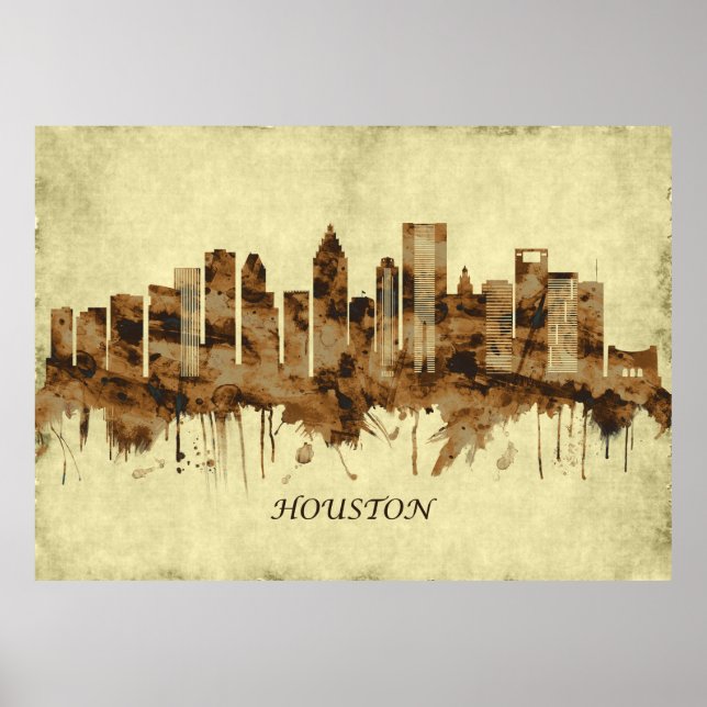 Affiche Cityscape Houston (Devant)