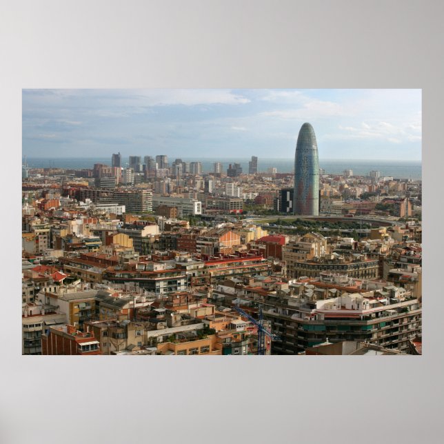 Affiche cityscape of barcelona (Devant)