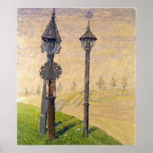 Affiche Ciurlionis - Calvaires de Zemaitija 1909