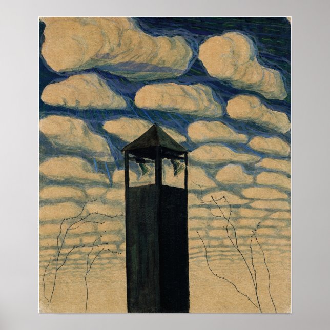 Affiche Ciurlionis - Motif de printemps II 1907 (Devant)