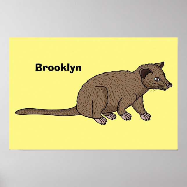 Affiche Civet de mûte luwak, dessin animé (Devant)