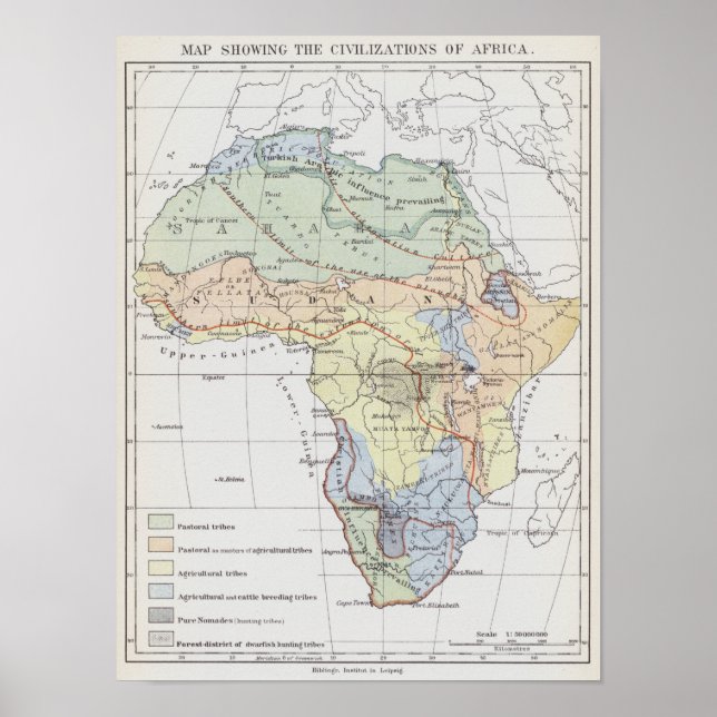Affiche Civilisations d'Afrique (Devant)