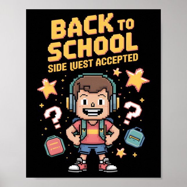 Affiche Ck To School Side Quest Accepted Gamer 2  (Devant)