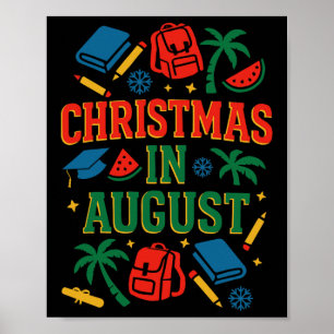 Affiche Ck To School Xmas Palm Tree Graduation Noël I