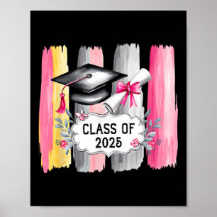 Affiche Cl De 2025 Femmes Diplômée Lycée Col