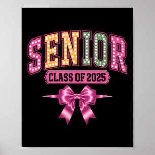 Affiche Cl De 2025 Senior Coquette Bow Girls Graduat