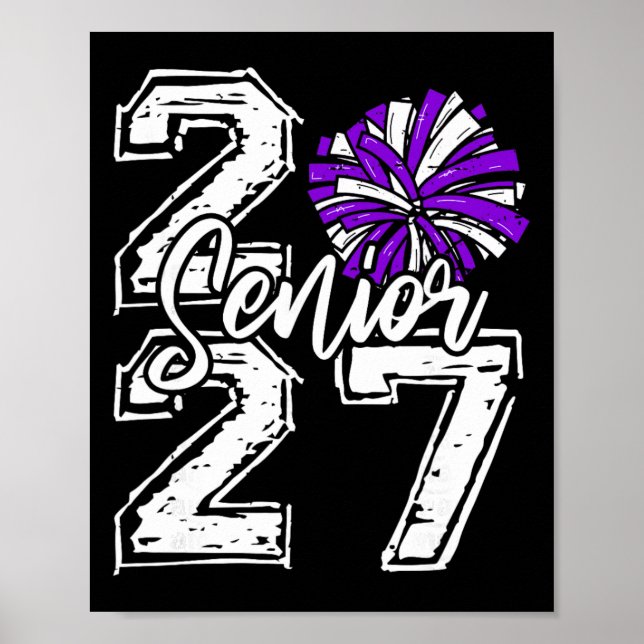 Affiche Cl de 2027 Cheer Violet Senior 2027 Ck à l'école F (Devant)