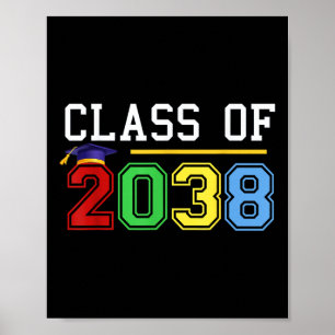 Affiche Cl De 2038 Graduation Fun Style Académique