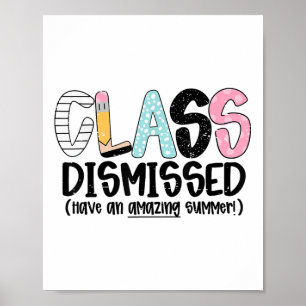 Affiche Cl Jour Dernier De L'École Enseignant Été