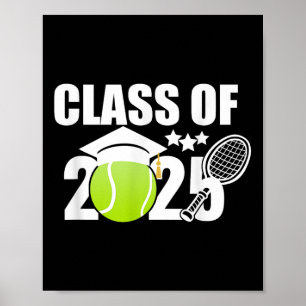 Affiche Cl Of 2025 Graduation Joueur Principal De Tennis C