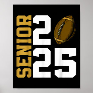 Affiche Cl Of 2025 Graduation Senior Football Player Boys